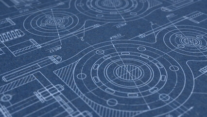 Technical drawing background .Mechanical Engineering background.Technology Banner. illustration .