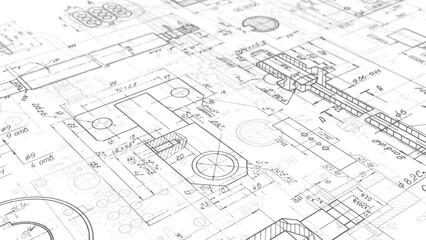 Engineering industrial background.Technical drawing .Technology banner . illustration .