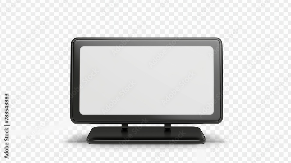 Poster an empty plate mockup with a metal stand for a badge or name plate. the stand is isolated on a trans