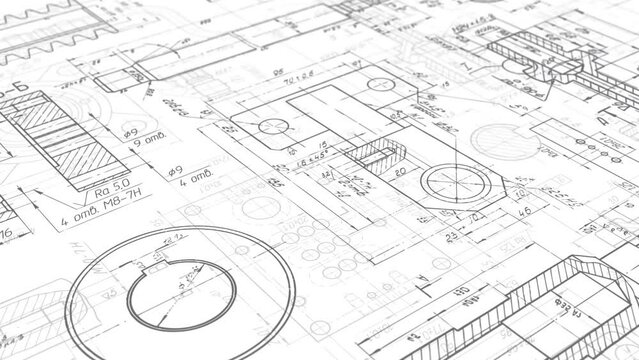 Technical drawing background .Mechanical Engineering drawing.	