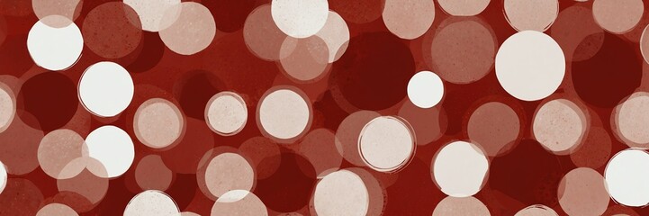 red and white abstract background with random circles pattern from Generative AI