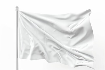 Blank flag isolated on white. Mockup for design . photo on white isolated background