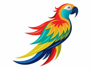 Parrot bird logotype vector illustration.