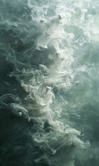 A close up of a body of water with smoke in it. AI.