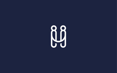 letter h with people logo icon design vector design template inspiration