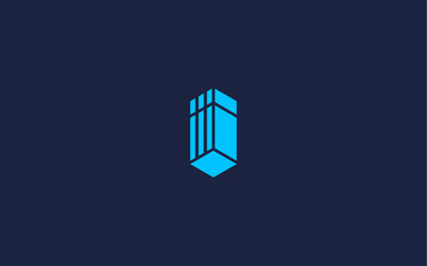 Fototapeta premium letter ii with building logo icon design vector design template inspiration