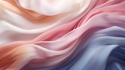 A close-up of rippling silk fabric, with subtle variations in texture and color creating an elegant backdrop