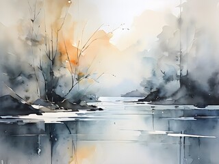 Abstract autumn landscape