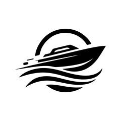 Speed boat logo vector. Speed boat illustration vector