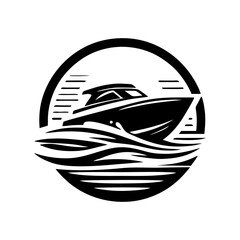 Speed boat logo vector. Speed boat illustration vector