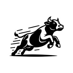 Cow logo design inspiration. Bull and buffalo cow animal logo design vector