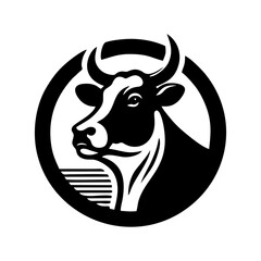 Cow logo design inspiration. Bull and buffalo cow animal logo design vector