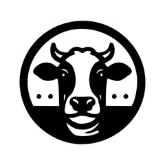 Cow logo design inspiration. Bull and buffalo cow animal logo design vector