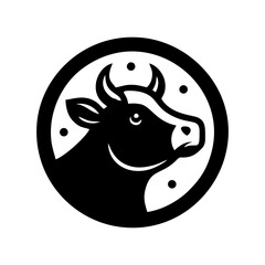 Cow logo design inspiration. Bull and buffalo cow animal logo design vector