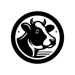 Cow logo design inspiration. Bull and buffalo cow animal logo design vector