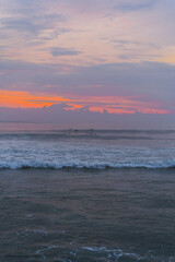 People surfing in Bali, Canggu, Batu Bolong