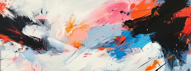 Dynamic Abstract Expressionist Art with Bold Strokes
 - obrazy, fototapety, plakaty