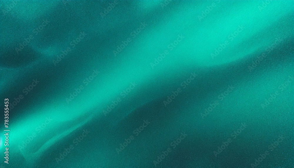 Poster Luminous Teal: Grainy Color Gradient Background with Glowing Texture