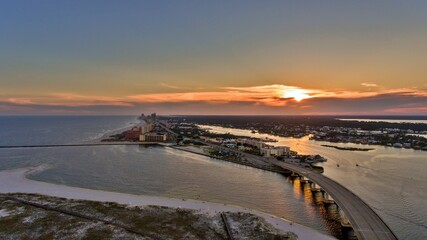 Orange Beach, Alabama sunset at Perdido Pass