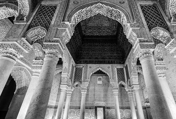 Interior of building in medina (old city) of Marakesh