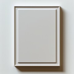 Fototapeta premium Minimalistic White Picture Frame on Wall