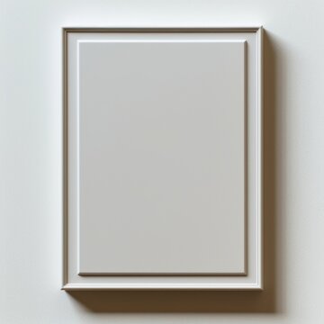 Minimalistic White Picture Frame on Wall