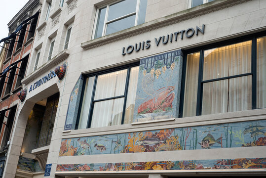 Lille - France - 1 March 2024 - view of louis vuitton the famous luxury store facade