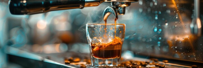Concentrated Symphony of Coffee s Best Notes A Ristretto Shot Captured in Vibrant Detail