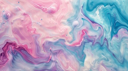 Ethereal swirls of pastel in the abstract marbling dance of acrylic