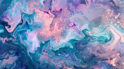 Gentle waves of pastel marbling, oil paint blending into abstract dreams