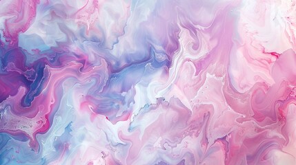 Pastel dreamscape created by the delicate marbling of oil paint