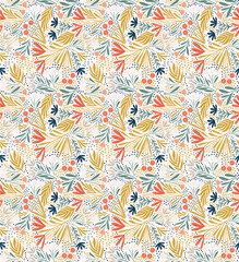 Fototapeta premium pattern, seamless, flower, wallpaper, floral, vector, art, design, texture, decoration, 