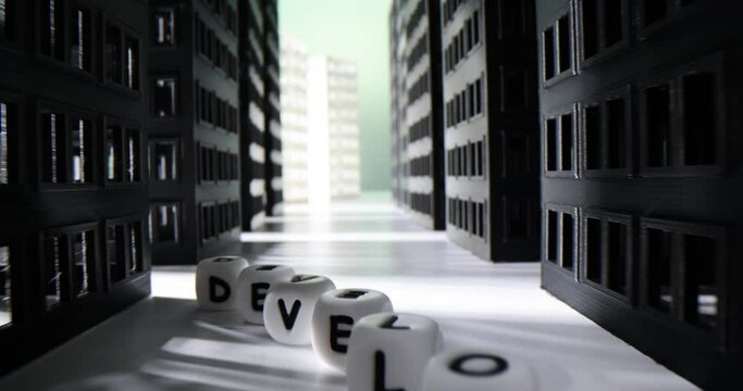 City project with the word development in the center