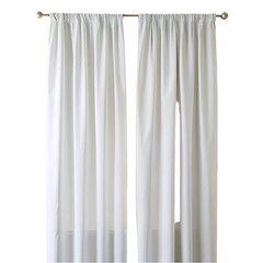 White curtain isolated on transparent background