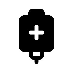blood bag glyph icon
