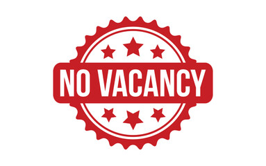 No Vacancy rubber grunge stamp seal vector