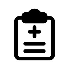 Fototapeta premium medical report glyph icon