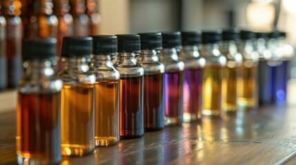 Arrangement of Aromatic Oils for Restorative Sensory Experience