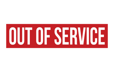 Out Of Service Rubber Stamp Seal Vector
