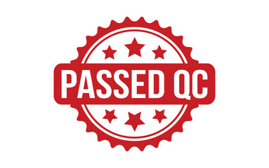 Passed QC rubber grunge stamp seal vector