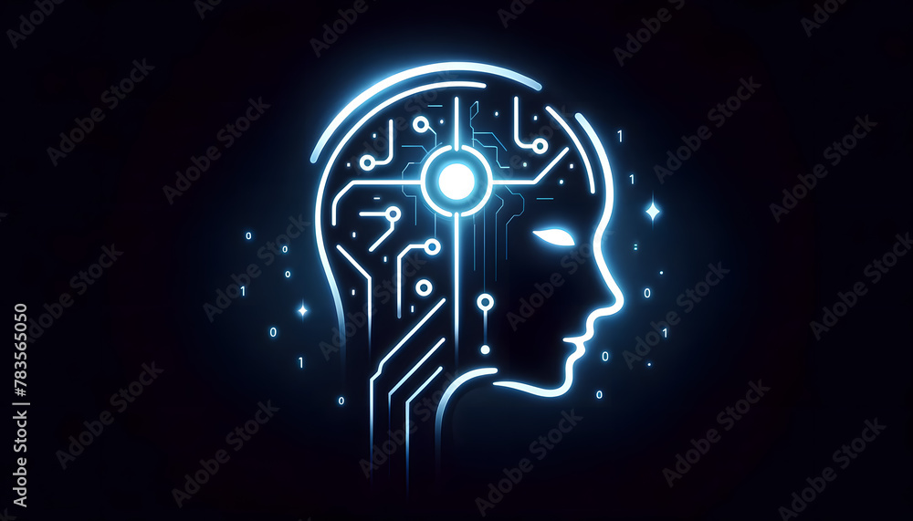 Poster streams of digital data flow from the body, depicting the ai's ability to process and analyze inform