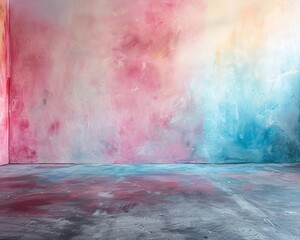 Vibrant Multi-Color Painted Wall Texture