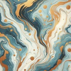Blue and Gold Marble Abstract Vector: Marbled Wallpaper Design Featuring Natural Swirls of Marble and Gold Dust
