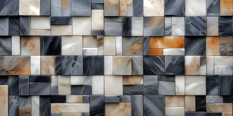 Abstract multicolored digital wall tiles for interior home
