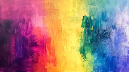Fotobehang Abstract background art. Expressive hand drawing with oil paints. Brush strokes on canvas. Multicolor background. © Margo_Alexa
