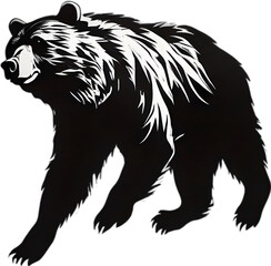 Obraz premium Close-up painting of a ferocious bear.