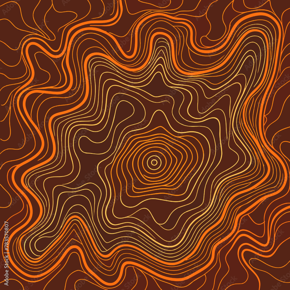 Poster seamless vector pattern. abstract background with lines and waves.