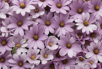 Background of purple flowers with empty space for text or greeting card design in bright colours 