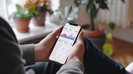 Innovative fintech app on a smartphone showing personalized investment advice
