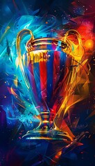 Barcelona fc winning soccer champions league cup abstract mobile smartphone wallpaper